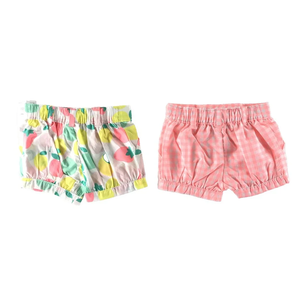 NWT Carter's Shorts Bloomers Fruit Checkered Summer Baby Girls 6 Month Set‎ Of 2